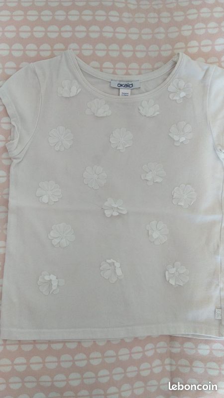 T-shirt fille 5 ans Okaidi (image 1)