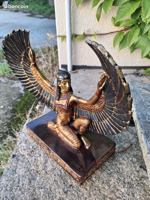 Lot De 2 Médailles Commémoratives Égypte – Déesse Isis Et Pyramides – Plaqué Or 24 Carats – 40 Mm – Avec Capsules De Protection