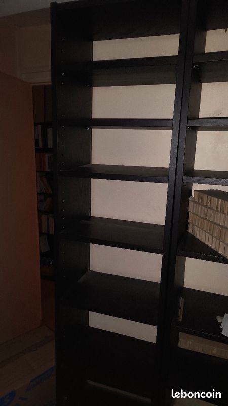 Etagere noire bois 2m (image 2)
