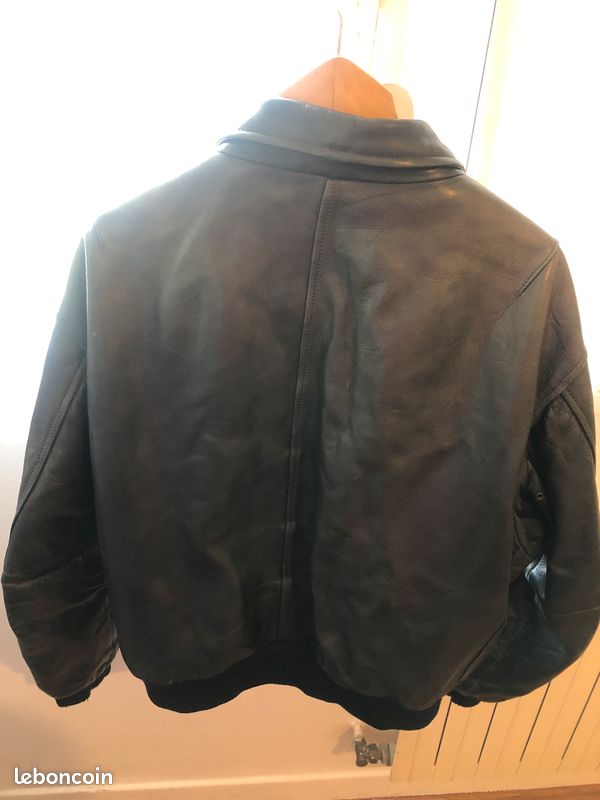 Belle veste Redskins en cuir véritable pilote (image 2)