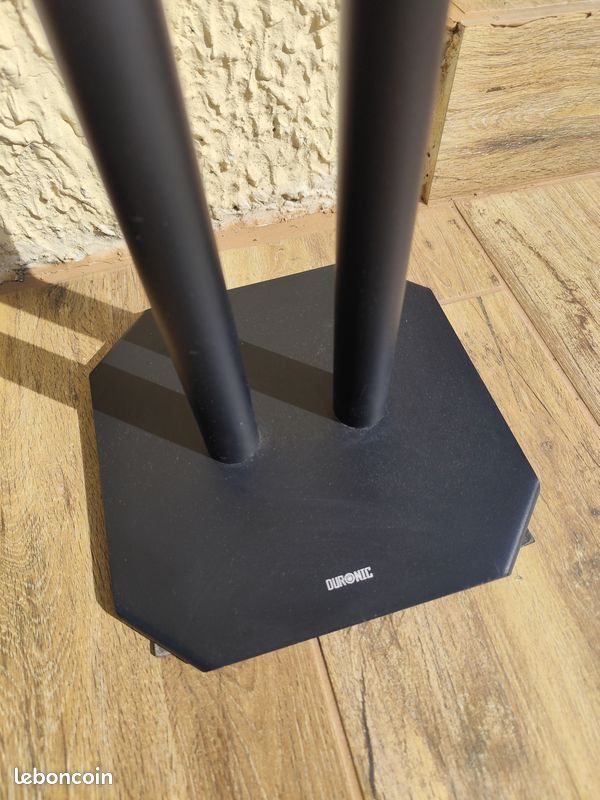 Pieds D'Enceintes Duronic 60cm - Paire Lestable (Sable) - Réduction Vibrations - Compatible Hi-Fi/Home Cinema