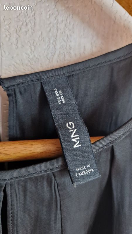 Haut Mango noir taille 36 - S (image 3)