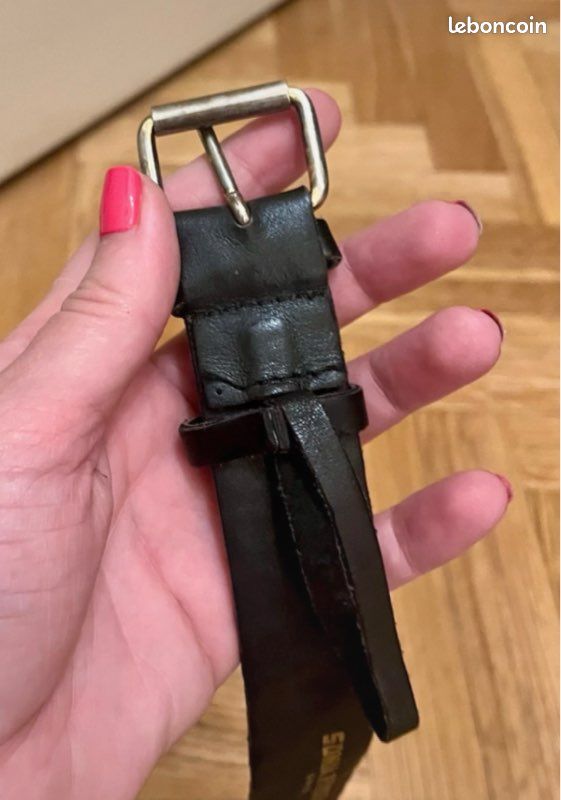 Ceinture Cuir Vintage Sonia Rykiel Paris - Taille 71/77 Cm, Noir, Occasion Authentique