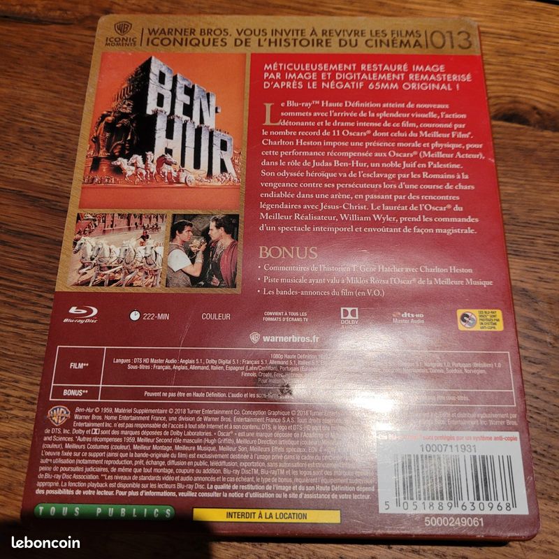 Film Ben-Hur en steelbook bluray (image 2)