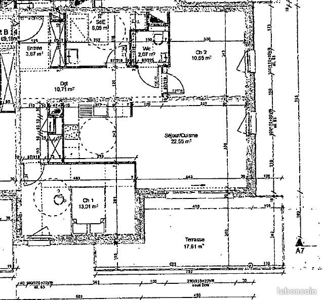 Appartement 3 pièces 69 m² · à Huningue · 69 m² · 1 023 €/mois
