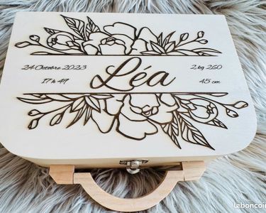 Malette En Bois Personnalisée Gravée Main - Marron, Pour JCE Ou Cadeau D'affaires, Neuve Sans étiquette