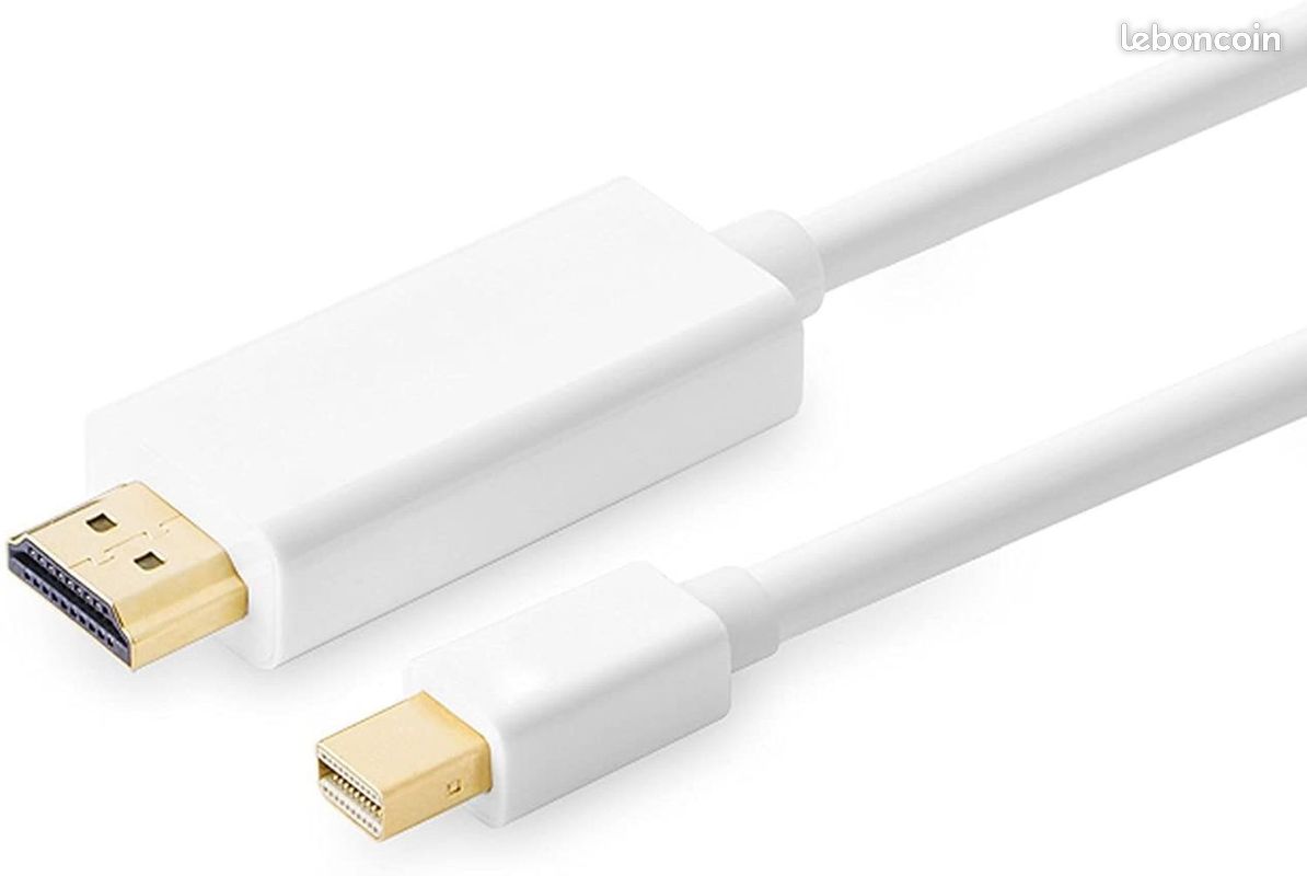 Câble 2m mini Display Port mâle vers HDMI 4K mâle (image 3)