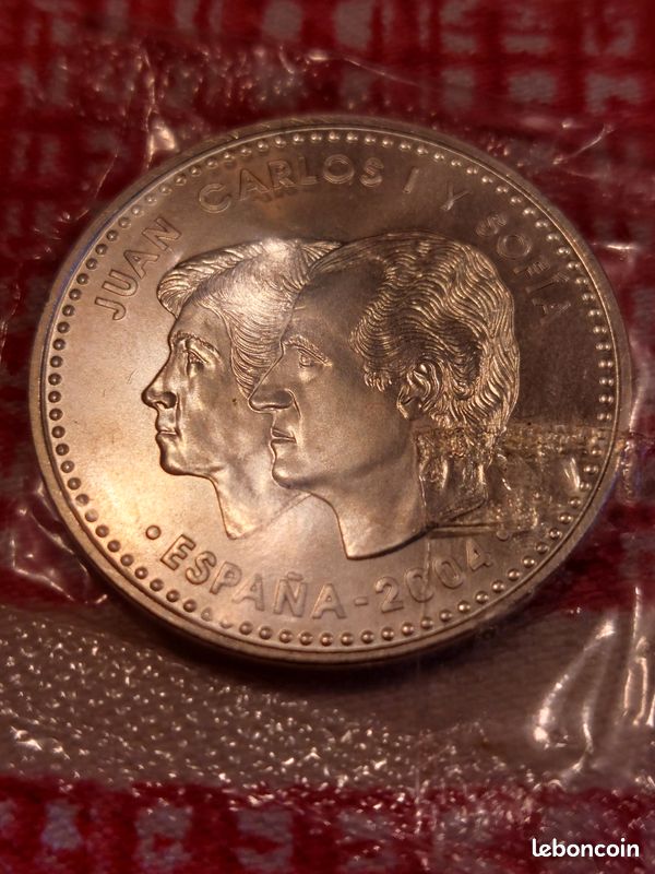 Lot de 2 pièces commémoratives Espagne 12 euros argent 2004 (image 2)