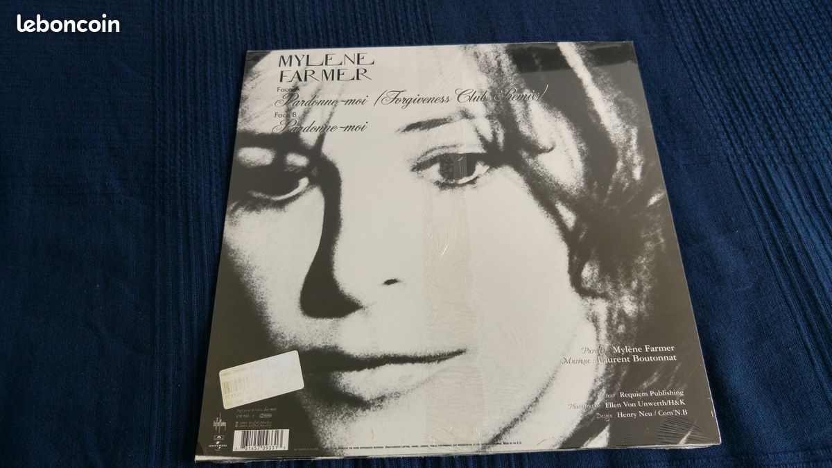 Maxi 45 Tours Mylène Farmer "Pardonne moi" (image 2)