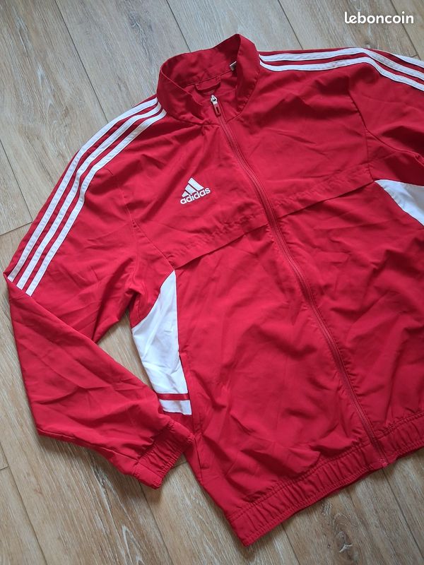 Veste de survêtement Adidas Aeroready Rouge & Blanc 2021 Streetwear Taille L (image 6)