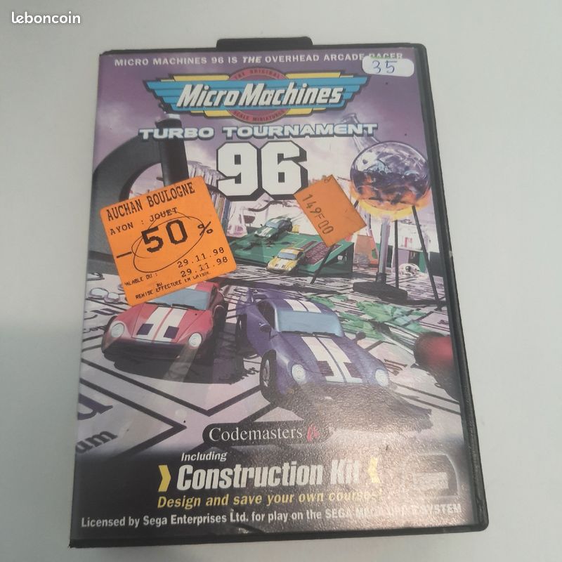 Micro Machines Turbo Tournament 96 Sur Mega Drive - PAL FRA - Très Bon état
