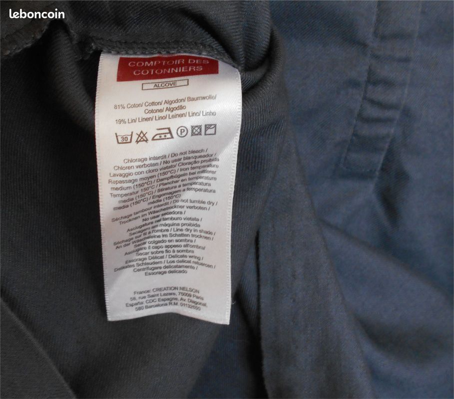 Chemise Comptoir Des Cotonniers Taille 38 - Occasion En Très Bon état, 100% Coton Multicolore