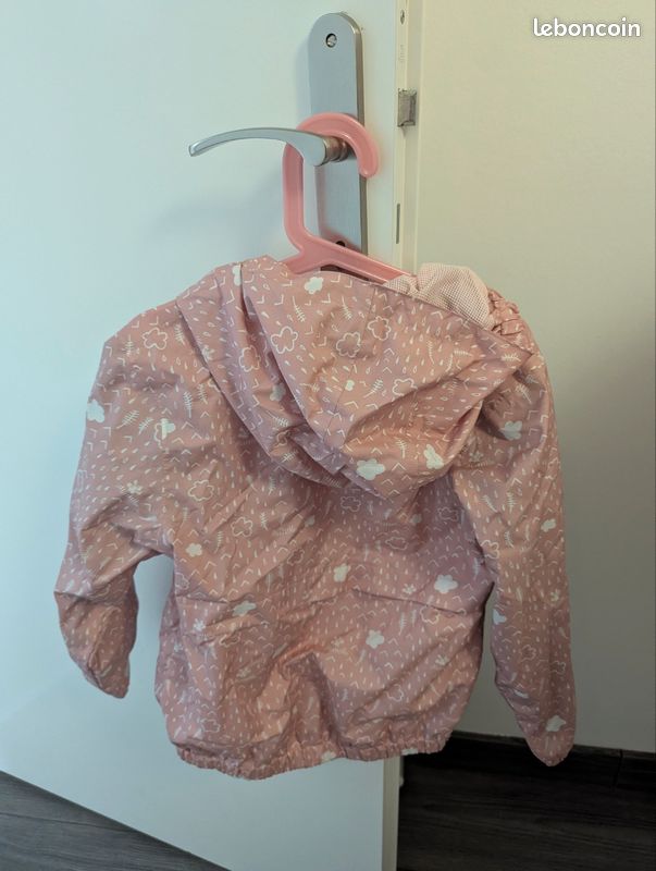 Veste imperméable coupe-vent Quechua 5/6 ans rose (image 2)