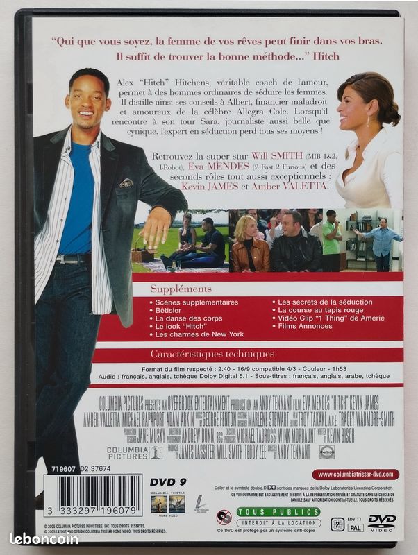 Amd78 - DVD Hitch, expert en séduction (Will Smith, Eva Mendès, Kevin James, Amber Valetta) (image 2)