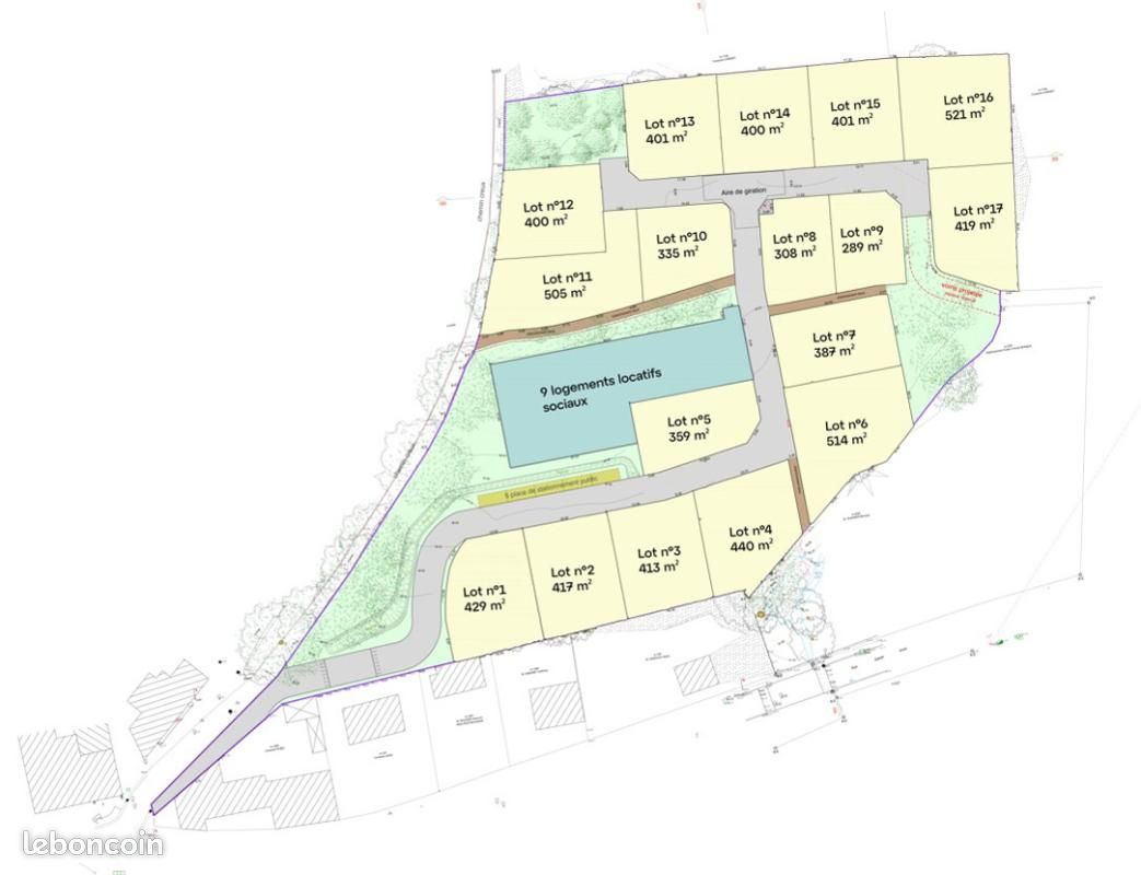 Terrain 359 m² Lanvaudan · 26 000 €