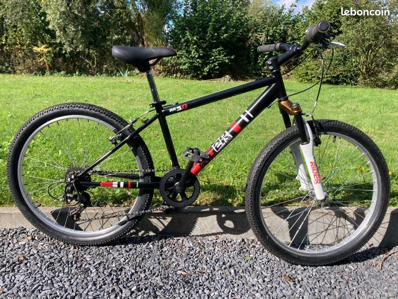 Vélo Enfant Rockrider 24 Pouces VTT ENFANT 24 EXPL 500 NOIR 9-12