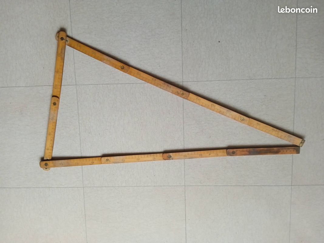 Double mètre pliant en bois (image 4)