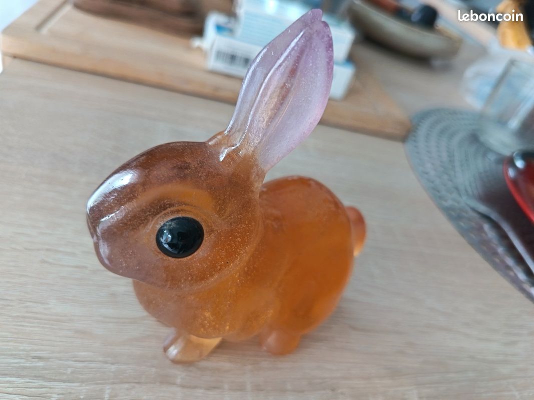Lapin En Cristal Daum - Modèle 2 - Très Bon état