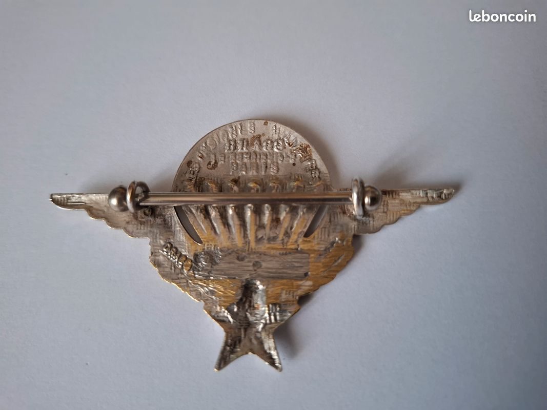 INSIGNE BREVET PARACHUTISTE numéroté Drago Romainville matriculé Année