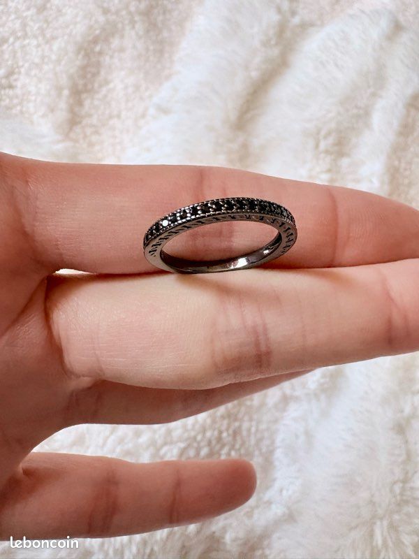 Bague/anneau T52 noir (image 4)
