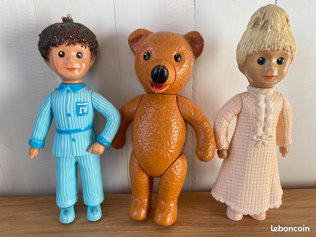 Peluches Bonne nuit les petits CAPRICE Nicolas et Pimprenelle Vinta