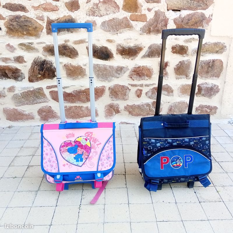 Jolis cartables à roulettes 6/8 ans (image 1)