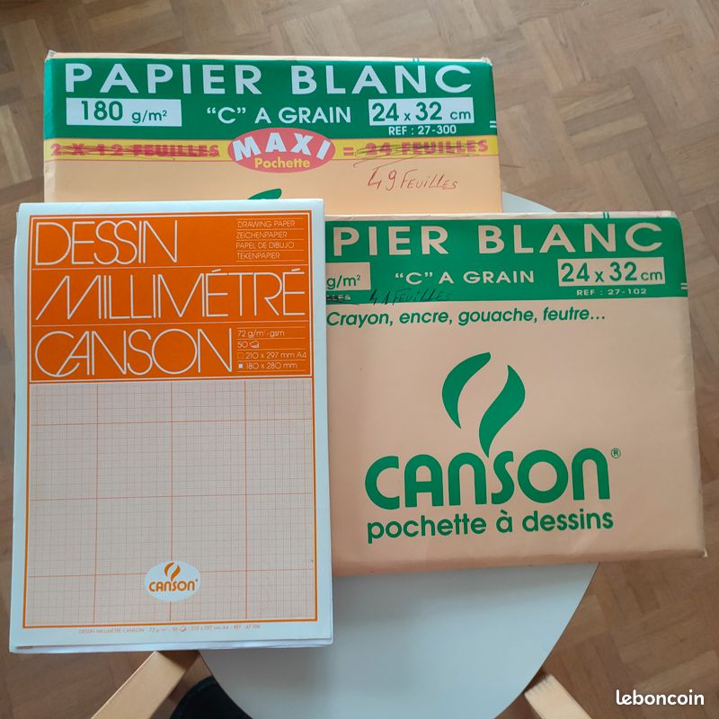 Auchan Papier Canson 24x32 224g Pochette Papier Couleur Canson