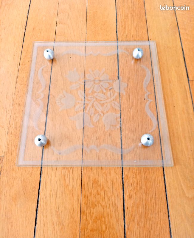 Ancien Dessous De Plat En Alu Décor Étoile Table Deco Rétro