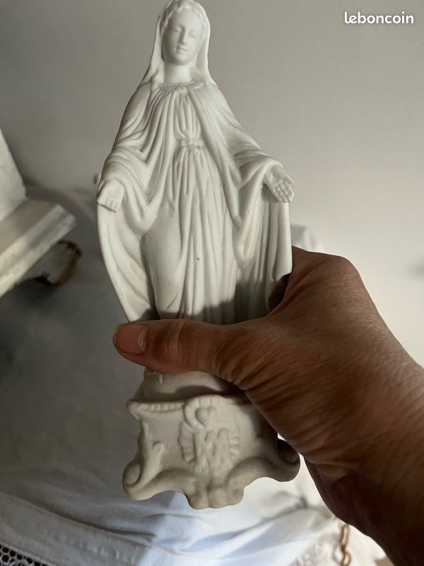 STATUETTE DE LA Vierge Marie en porcelaine polychrome de Paris XIX eme EUR 40,00 - PicClick FR