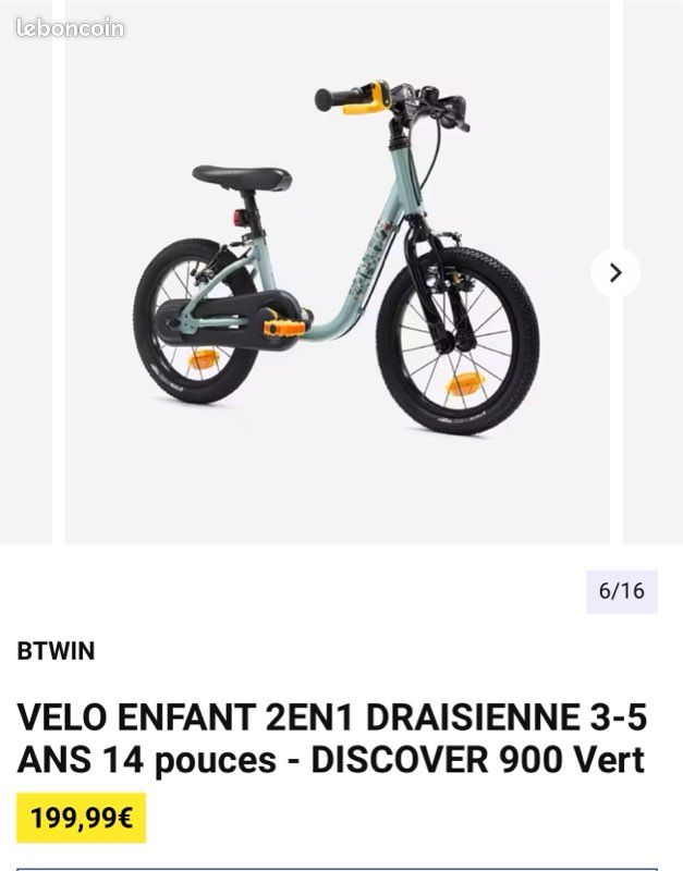 Velo Draisienne Btwin Draisienne Garcon An Draisienne Avec Frein