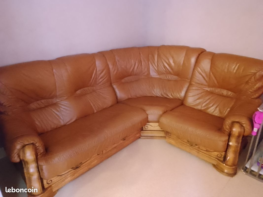 Canapé cuir (image 1)