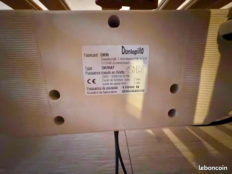 Sommier électrique Dunlopillo 90x190 (image 3)
