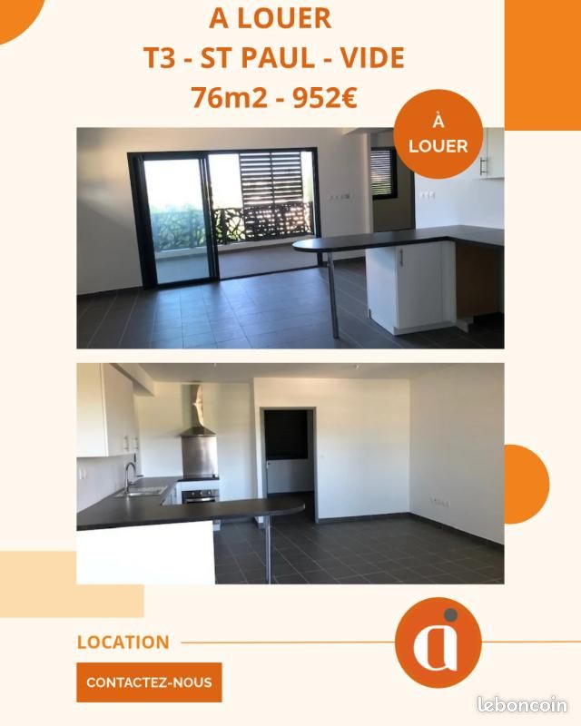 Appartement 3 pièces 63 m² · à Saint-Paul · 63 m² · 923 €/mois