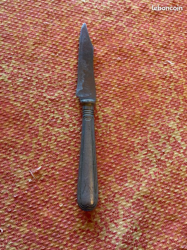 Couteau "art nouveau" ancien , en aluminonickel (image 7)