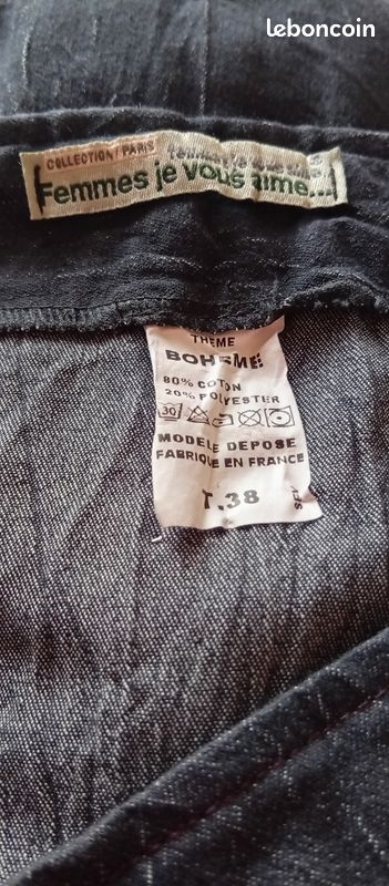 Jupon "bohème" Femme je vous aime taille 38/40 (image 9)