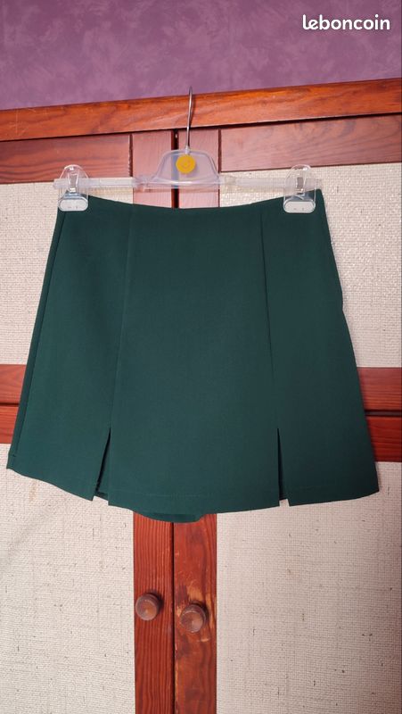 Jupe short vert sapin (image 2)