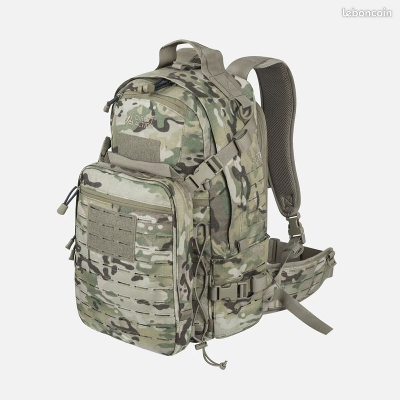 Sac à Dos Tactique Direct Action – 25 L, Cordura 500D, Système MOLLE, Aération Brevetée, Pour Mission, Rando, EDC