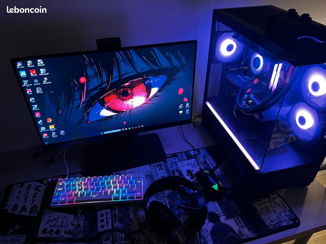 Setup Gaming ou Pc Gamer seul RTX 4060 Ti/ I5-14400F/ ecran 144Hz 24”/ clavier souris casque et tapis de souris (image 1)