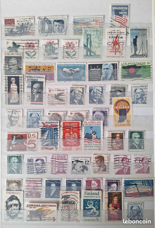 Lot De 50 Timbres Divers Des États-Unis – Pour Collectionneurs, Qualité Prophila, Exemplaires Variés Et Authentiques