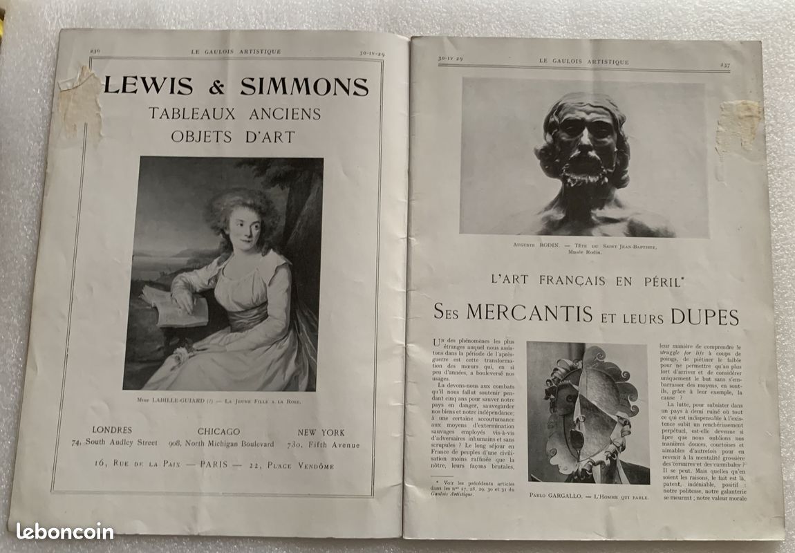 Le Gaulois artistique 32 1929, Art suédois, Tapisserie, P. W..., M. Paulme (image 2)