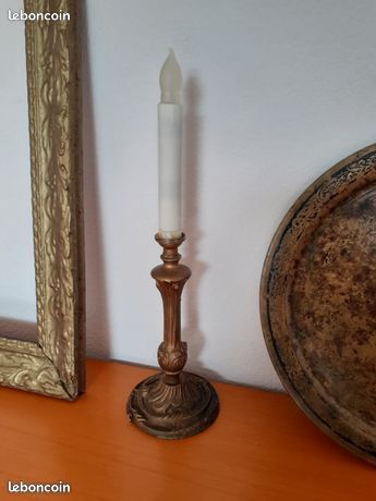 Bougeoir pied de lampe vintage (image 2)