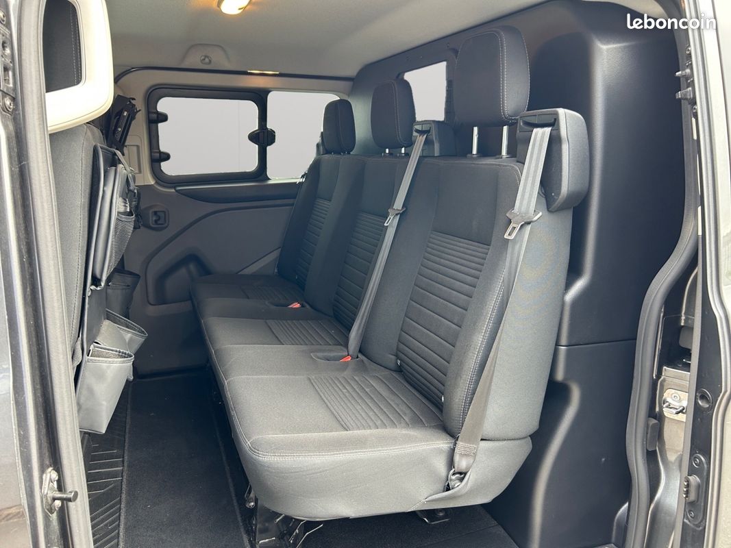FORD TRANSIT CUSTOM CABINE APPROFONDIE 170CV BVA LIMITED 6 PLACES - CAMÉRA + ATTELAGE -PAS DE TVa (image 6)