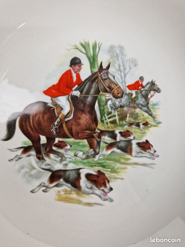 SEGOM plats d'étain ensemble complet la chasse à courre