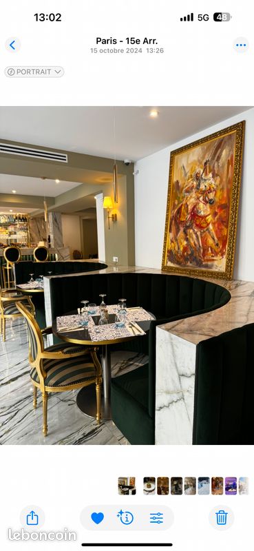 Banquette verte neuve (image 2)
