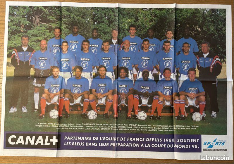 Affiche vintage Zinédine Zidane Flodor Coupe du Monde 1998