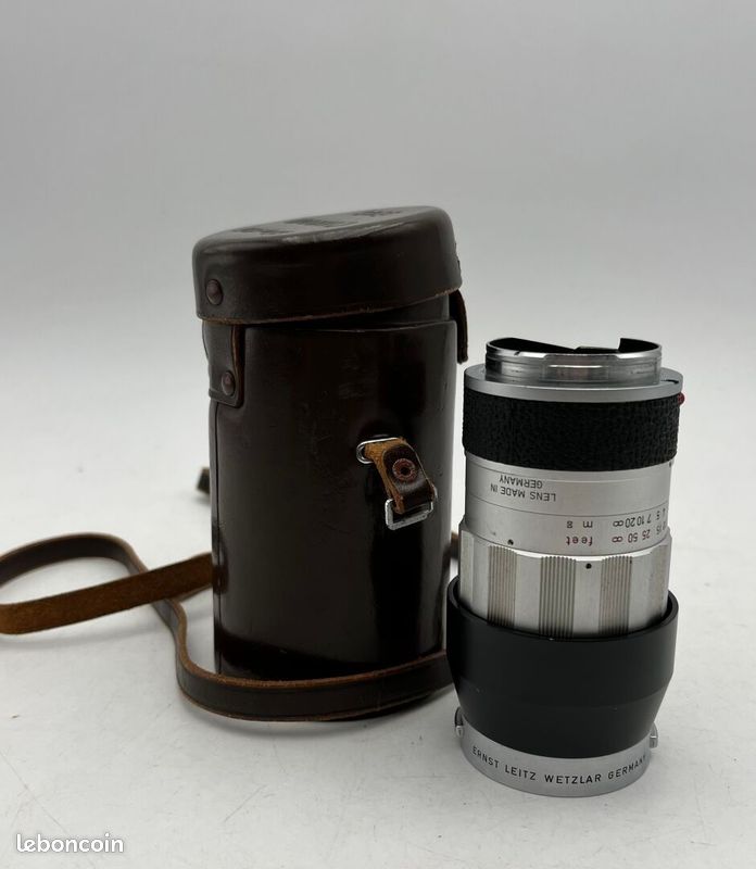 OBJECTIF PROJECTEUR LEITZ ELMARON 1:2.8/ 100 mm en boite avec bouchon