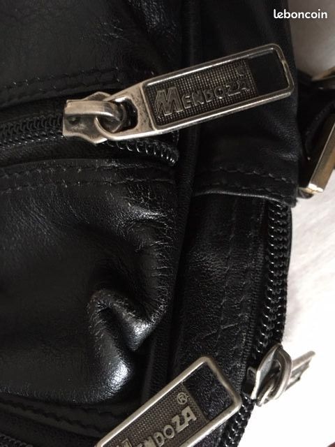 Sacoche homme noire Mendoza porté épaule type "baise en ville" (image 4)