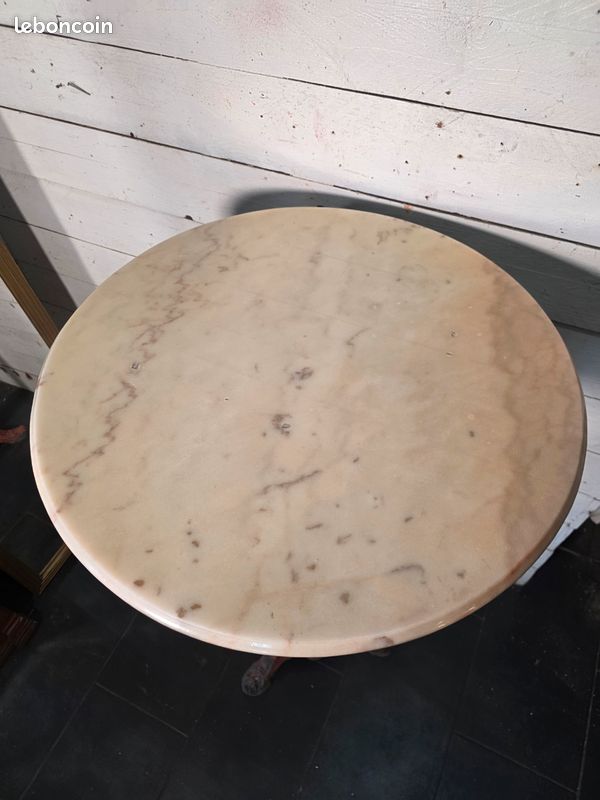 Mange debout de bistrot dessus marbre pied fonte (image 5)