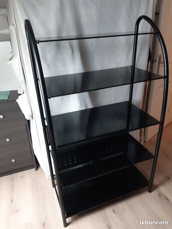 Etagère en verre trempé noir (image 3)