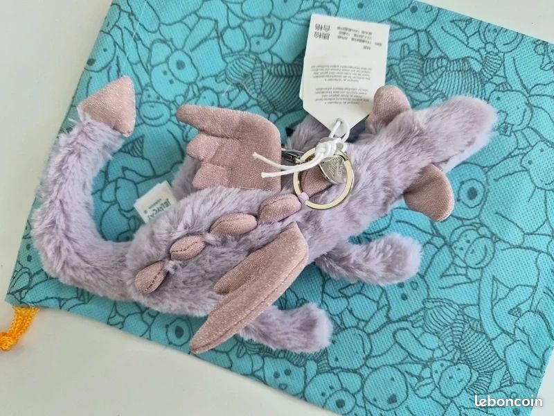 Porte-clés Jellycat Dragon lavande (image 4)